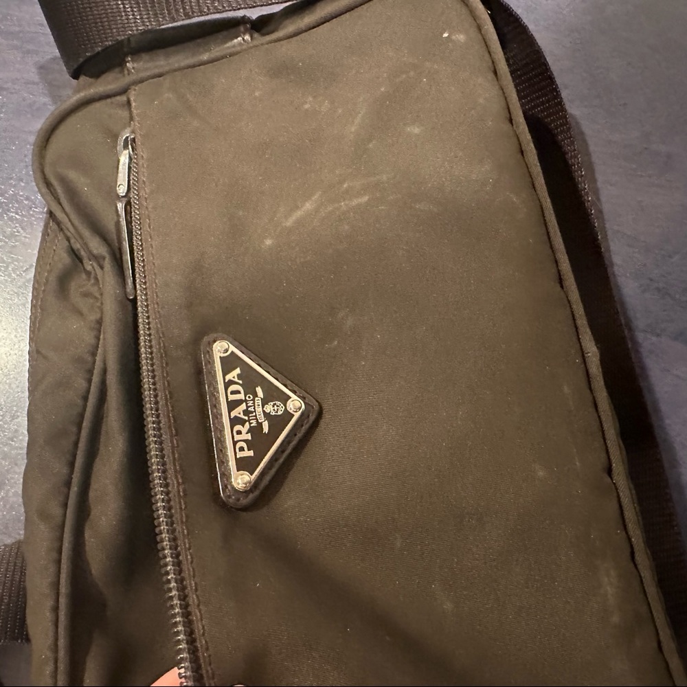 Prada Brown Nylon Crossbody Rectangular Messenger… - image 4